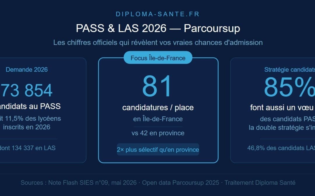 Parcoursup 2026 : PASS et LAS, quelles sont vraiment vos chances d’admission ?